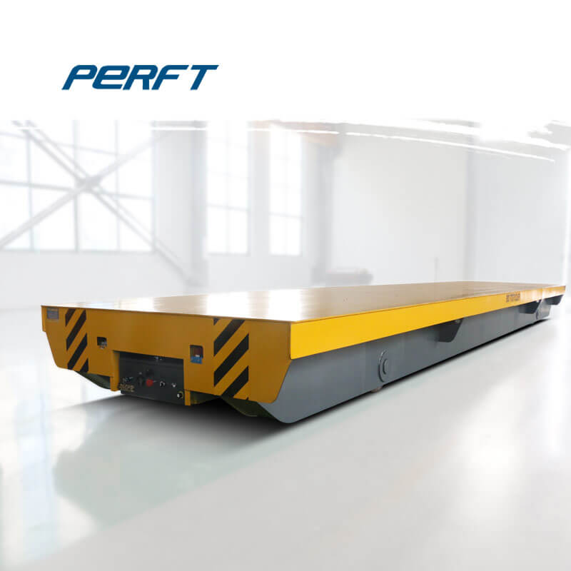Steerable Transfer Trolley For Steel Rolls Warehouse 75 Tons